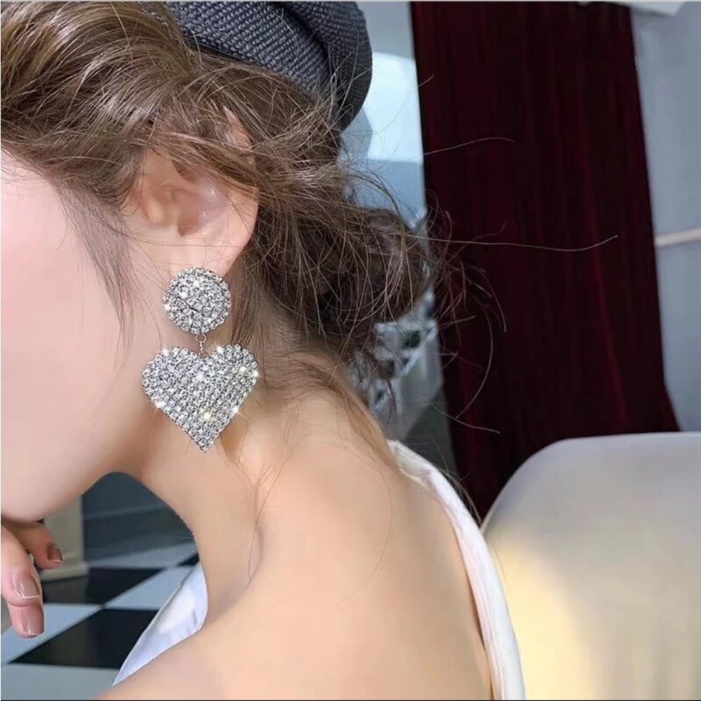 Crystal Heart Earrings